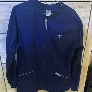 Women’s Barco Uniforms Deep Blue Zip-Up Scrub Jacket